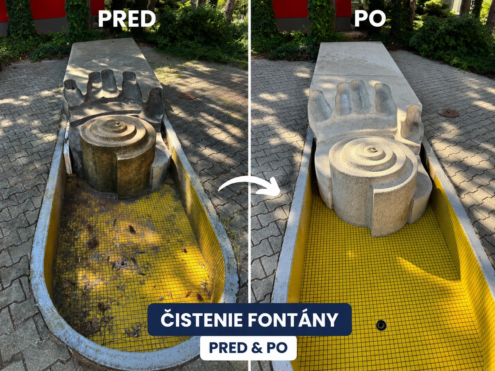 Čistenie fontány